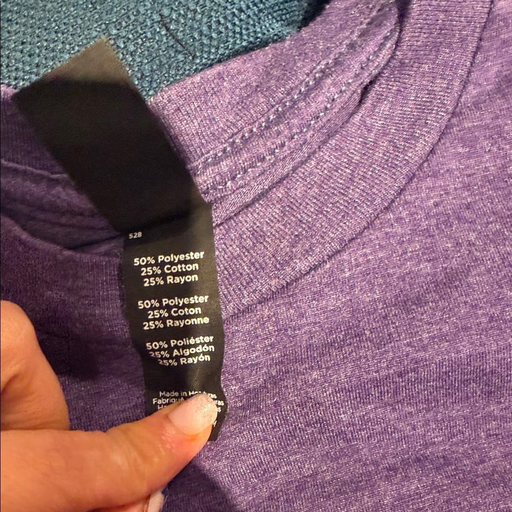 District Purple Tee with Pink Tree Design (BD) - Picture 3 of 5